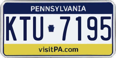 PA license plate KTU7195