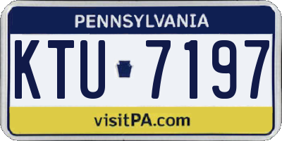 PA license plate KTU7197