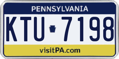 PA license plate KTU7198