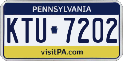 PA license plate KTU7202