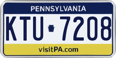 PA license plate KTU7208
