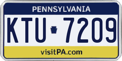 PA license plate KTU7209