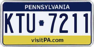 PA license plate KTU7211