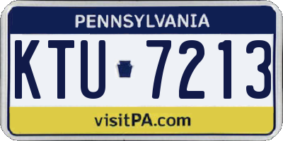 PA license plate KTU7213