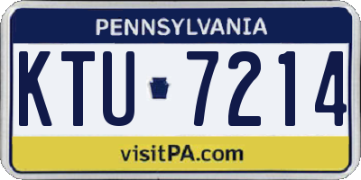 PA license plate KTU7214