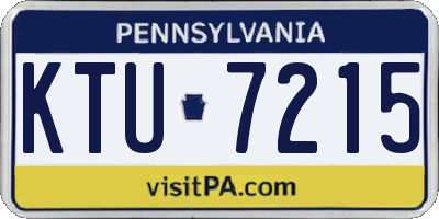 PA license plate KTU7215