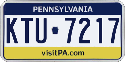 PA license plate KTU7217