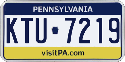 PA license plate KTU7219