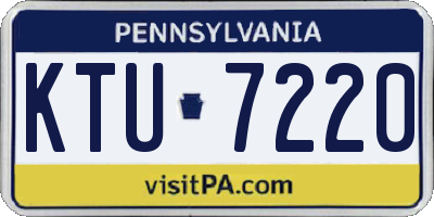 PA license plate KTU7220