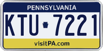 PA license plate KTU7221