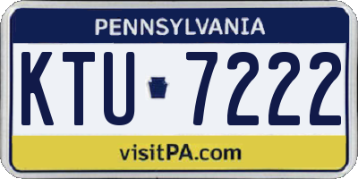 PA license plate KTU7222