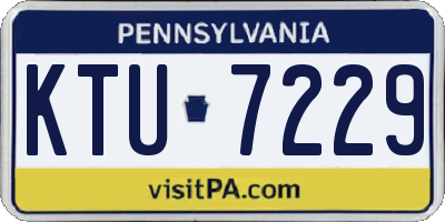 PA license plate KTU7229