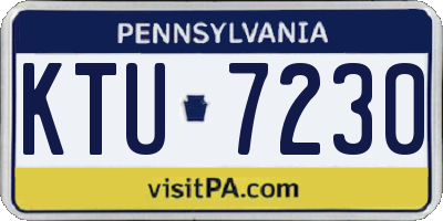 PA license plate KTU7230
