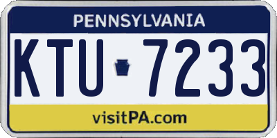 PA license plate KTU7233