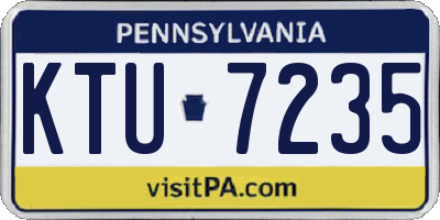 PA license plate KTU7235