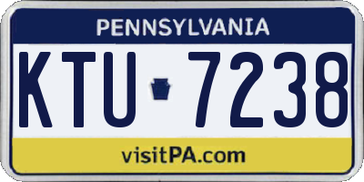 PA license plate KTU7238