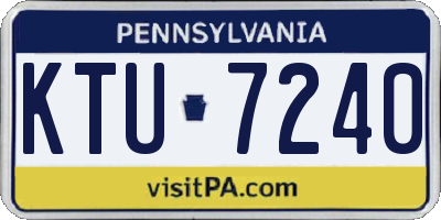 PA license plate KTU7240