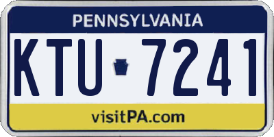 PA license plate KTU7241