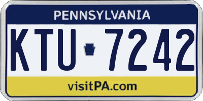 PA license plate KTU7242