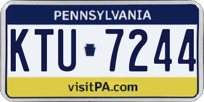 PA license plate KTU7244