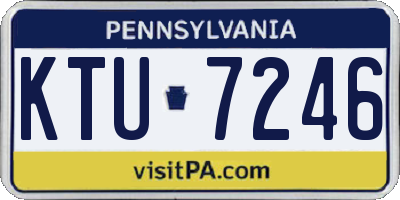 PA license plate KTU7246