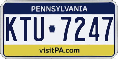 PA license plate KTU7247