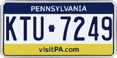 PA license plate KTU7249