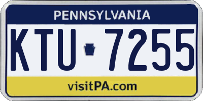 PA license plate KTU7255