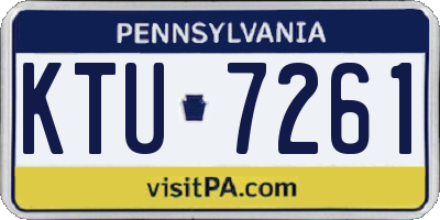 PA license plate KTU7261