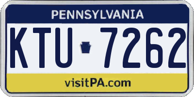 PA license plate KTU7262