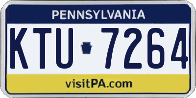 PA license plate KTU7264