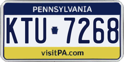 PA license plate KTU7268