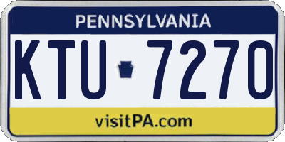 PA license plate KTU7270