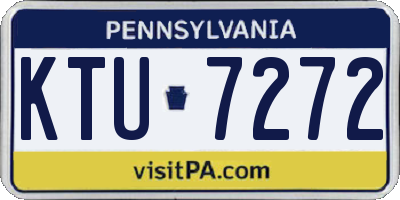 PA license plate KTU7272