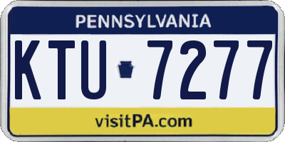 PA license plate KTU7277