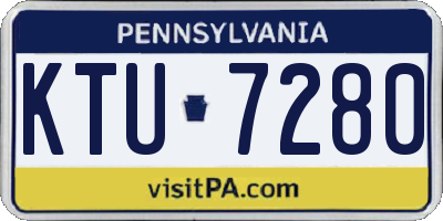 PA license plate KTU7280