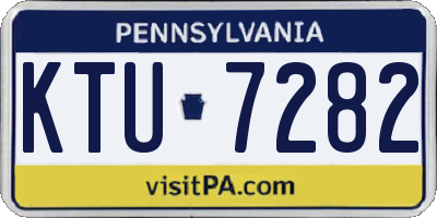 PA license plate KTU7282