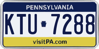 PA license plate KTU7288