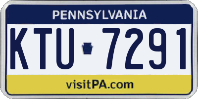 PA license plate KTU7291
