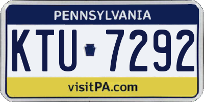 PA license plate KTU7292