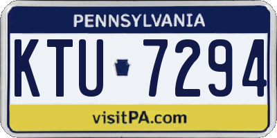 PA license plate KTU7294