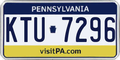 PA license plate KTU7296