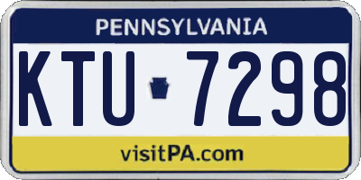 PA license plate KTU7298