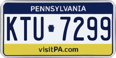 PA license plate KTU7299