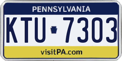 PA license plate KTU7303