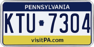 PA license plate KTU7304
