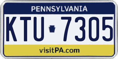 PA license plate KTU7305