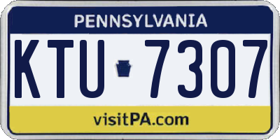 PA license plate KTU7307