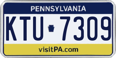 PA license plate KTU7309