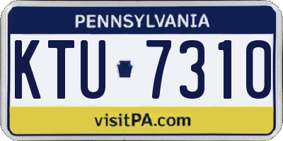 PA license plate KTU7310